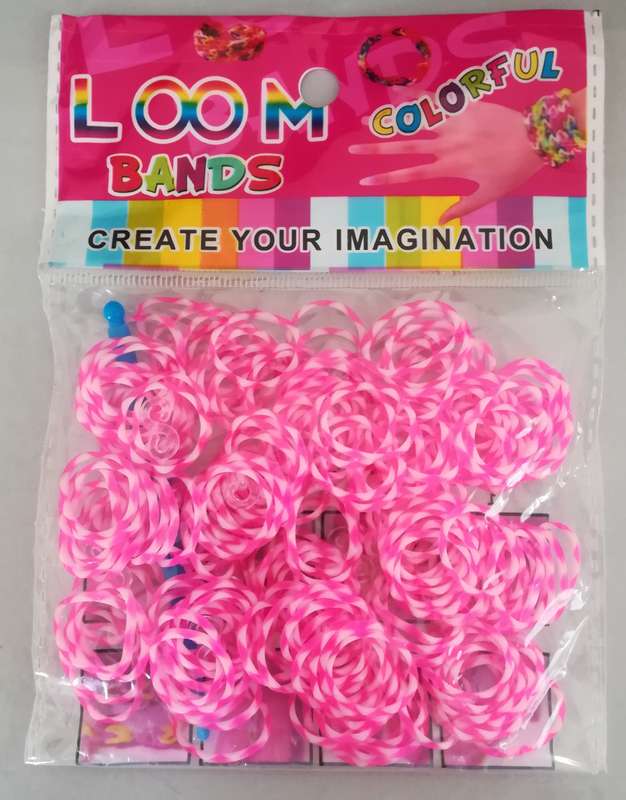Loom Bands: Pink and White