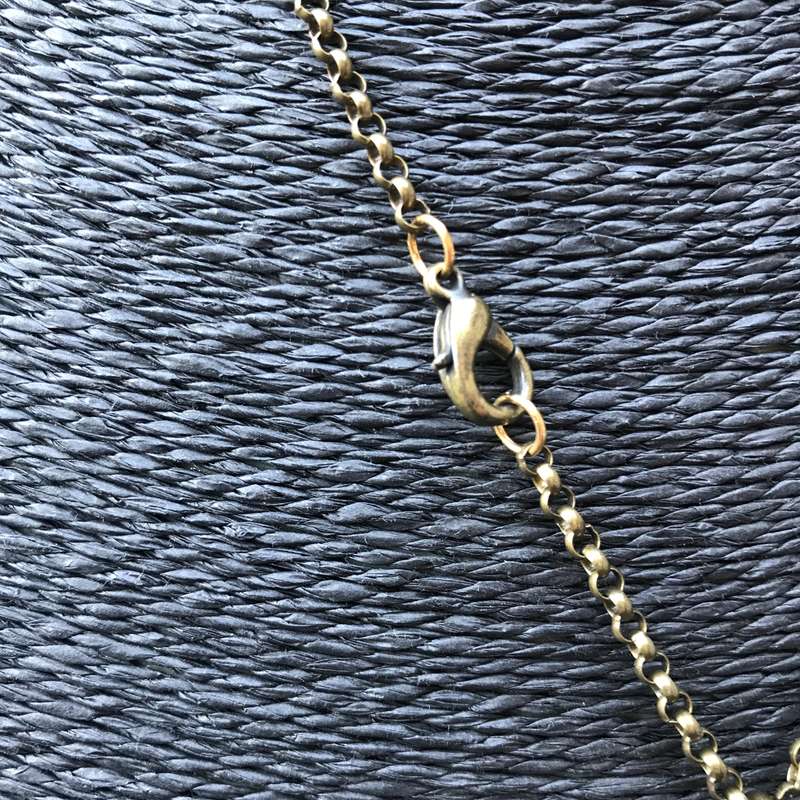 Necklace Yellow Star of David Pendant Crystal diamante on 'bronze' chain