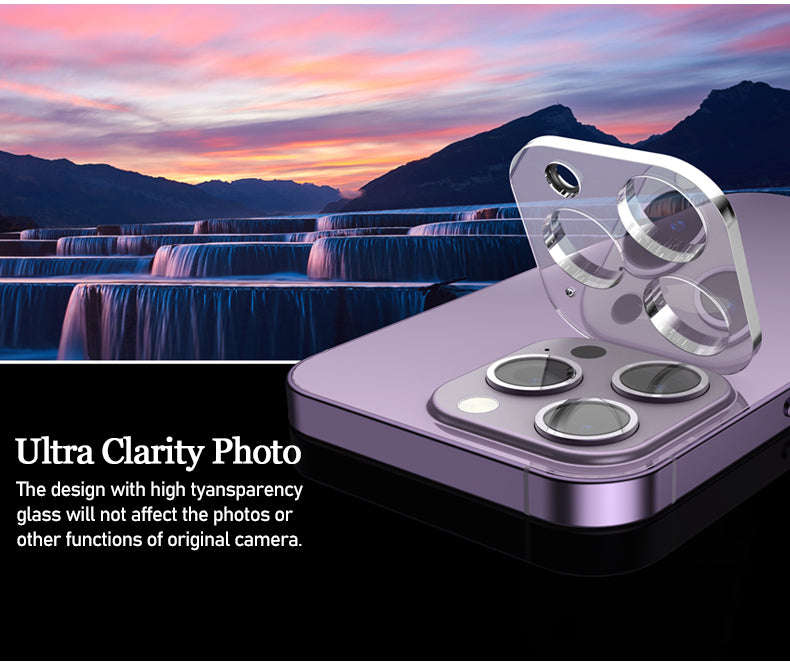 Tempered Glass Protector for iPhone 14 Camera Lens - 2 Pack