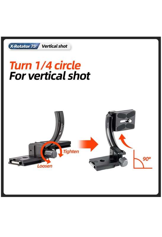 Fotopro Camera Collar Rotator Attachment for Tripod Stand - X-Rotator 75