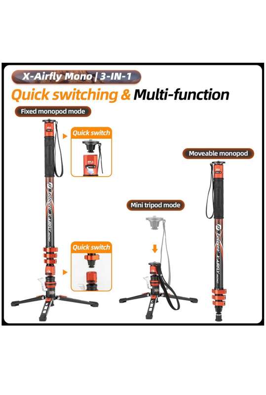 Fotopro x-Airfly Mono Multifunctional Portable Camera Monopod/ Tripod Stand