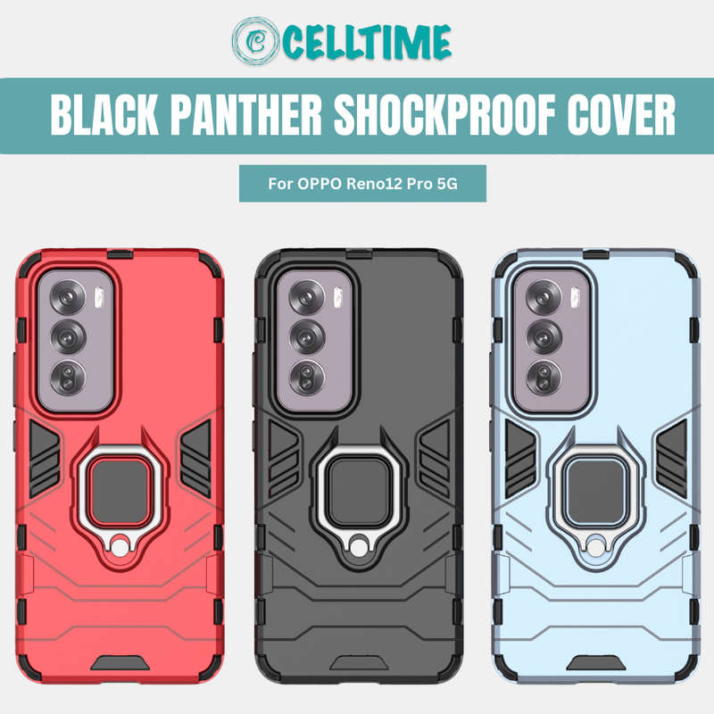 Oppo Reno12 Pro 5G Black Panther Case Shockproof Cover