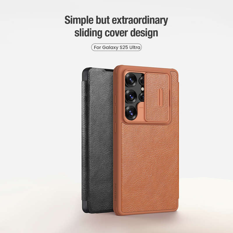 Nillkin Samsung Galaxy S25 Ultra Qin Pro Leather Cover Shockproof Case