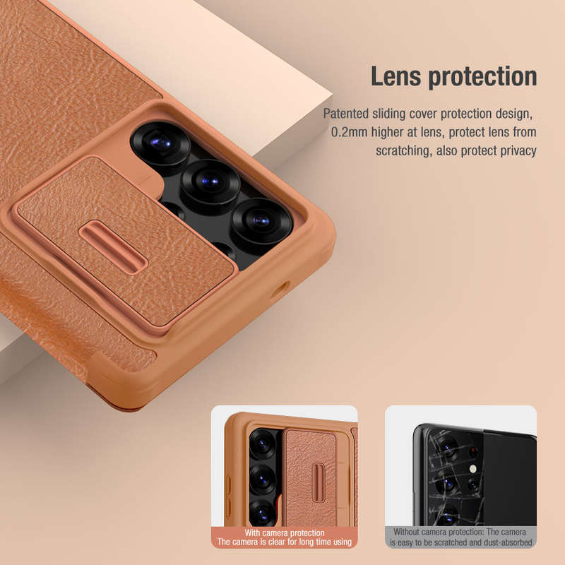 Nillkin Samsung Galaxy S25 Ultra Qin Pro Leather Cover Shockproof Case