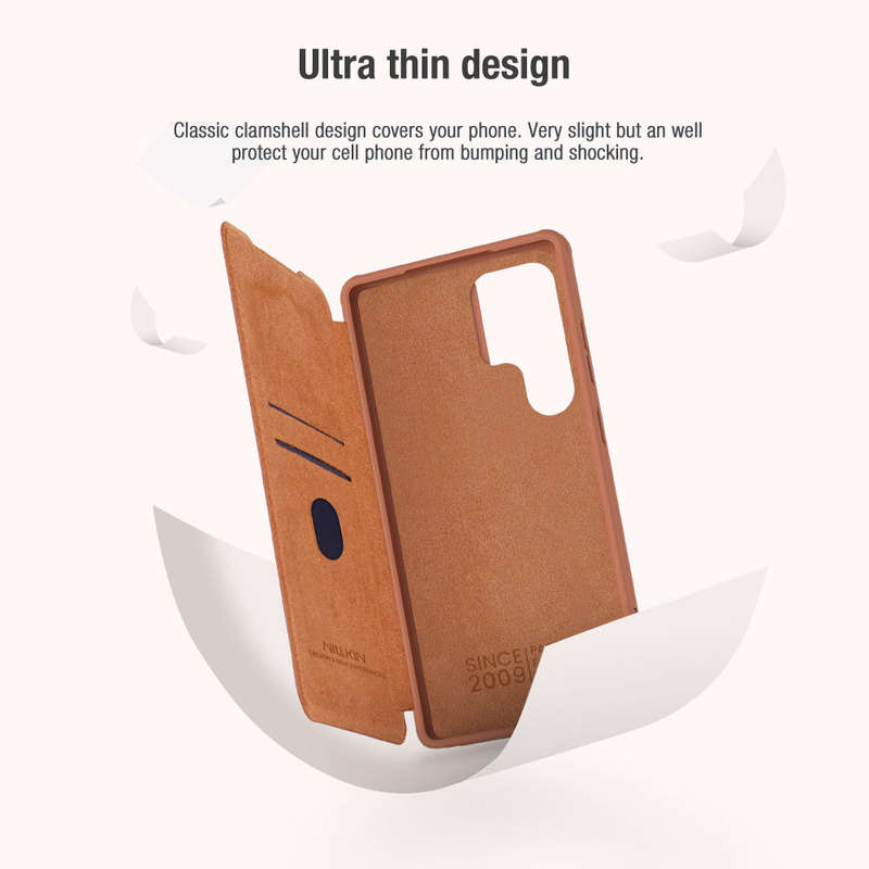 Nillkin Samsung Galaxy S25 Ultra Qin Pro Leather Cover Shockproof Case