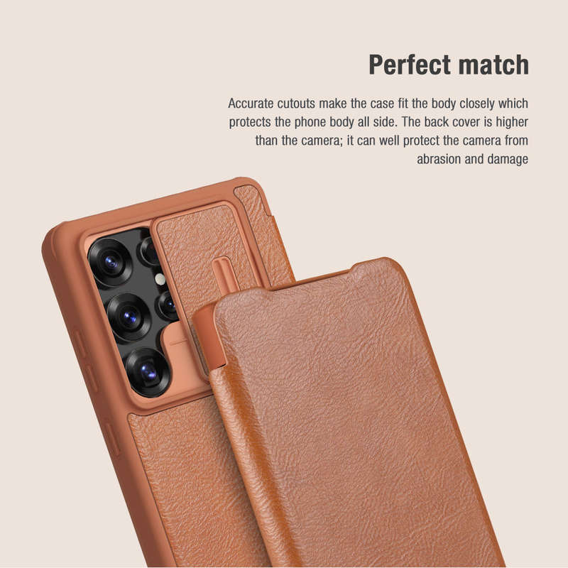 Nillkin Samsung Galaxy S25 Ultra Qin Pro Leather Cover Shockproof Case