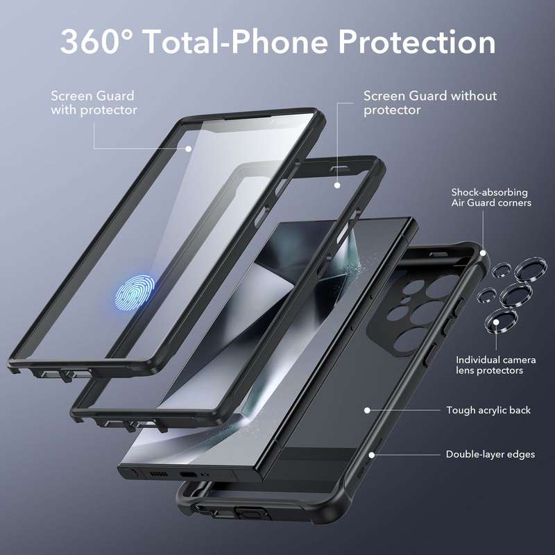 ESR Armor Kickstand Case For Galaxy S24 Ultra Shockproof Cover