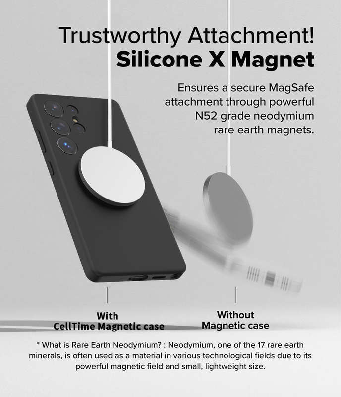 CellTime Galaxy S25/S25 Plus/S25 Ultra Liquid Silicone Case MagSafe Cover