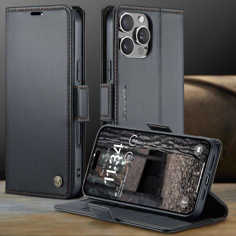 Retro Flip Leather Wallet Cover for iPhone 16 Pro / 16 Pro Max