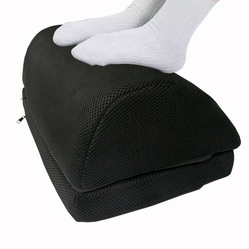 CellTime Height Adjustable Ergonomic Memory Foam Under Desk Footrest