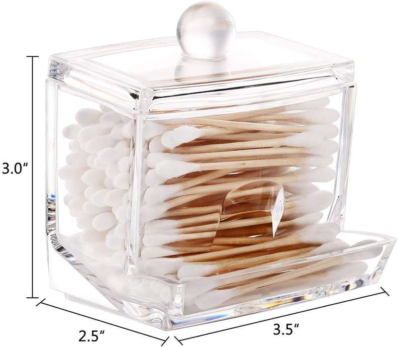Clear Earbud Cotton Swab Organiser