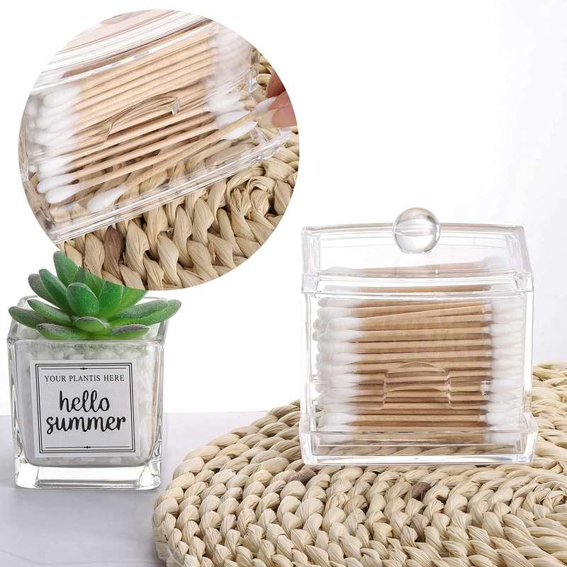 Clear Earbud Cotton Swab Organiser