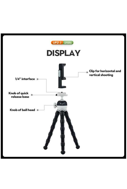 Fotopro Flexible Versatile Mini Camera / Smartphone Tripod Stand - UFO3