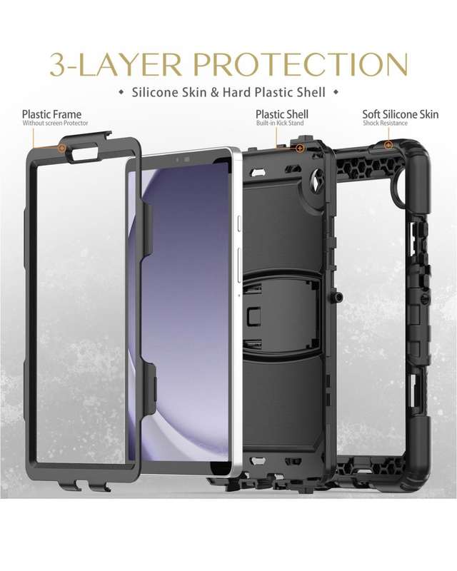 CellTime C-Stand Design Shockproof Rugged Cover for Galaxy Tab A9 (8.7") (SM-X110/SM-X115)