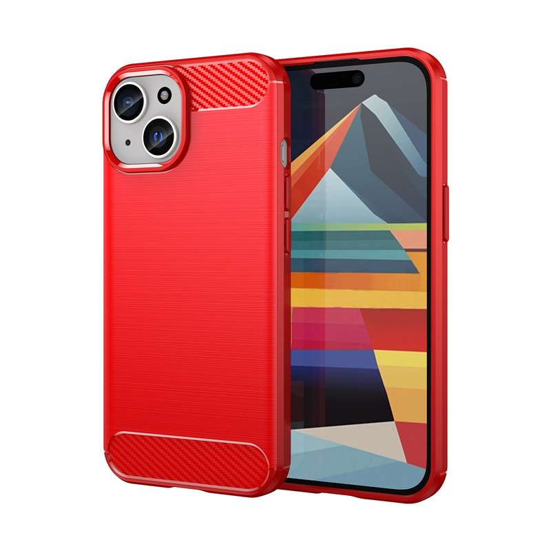 Carbon Fiber Design Cover for iPhone 15 Shockproof Case