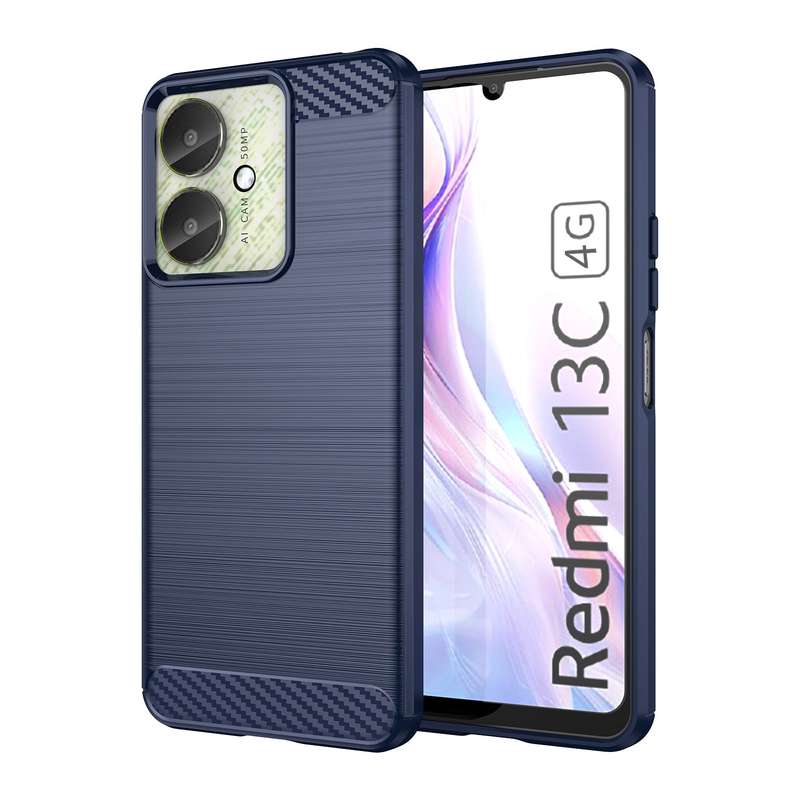 Carbon Fiber Design Case For Redmi 13C Shockproof Cover