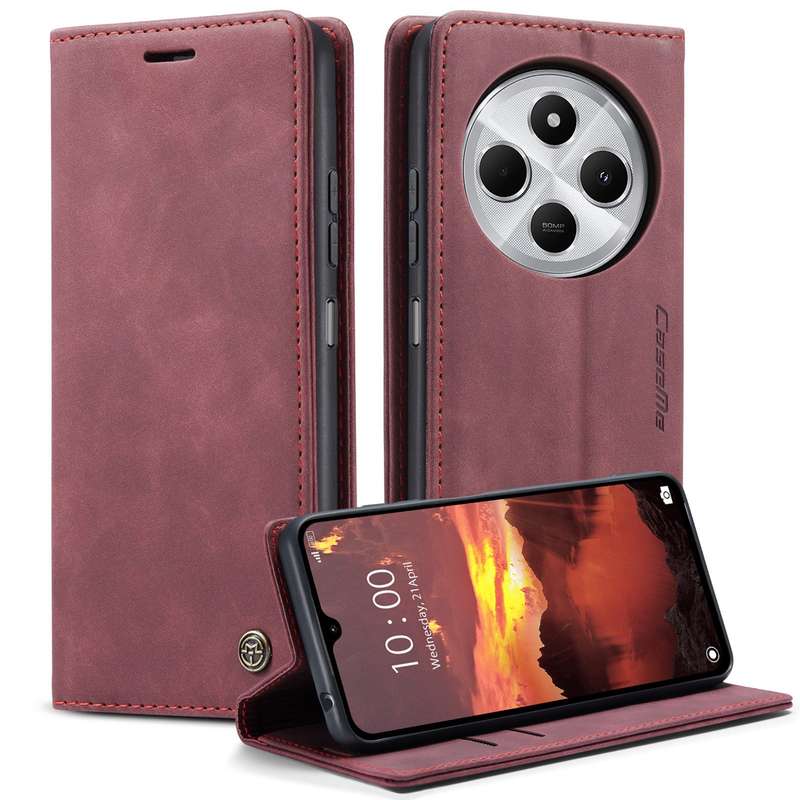 Retro Flip Leather Wallet Cover for Redmi 14C