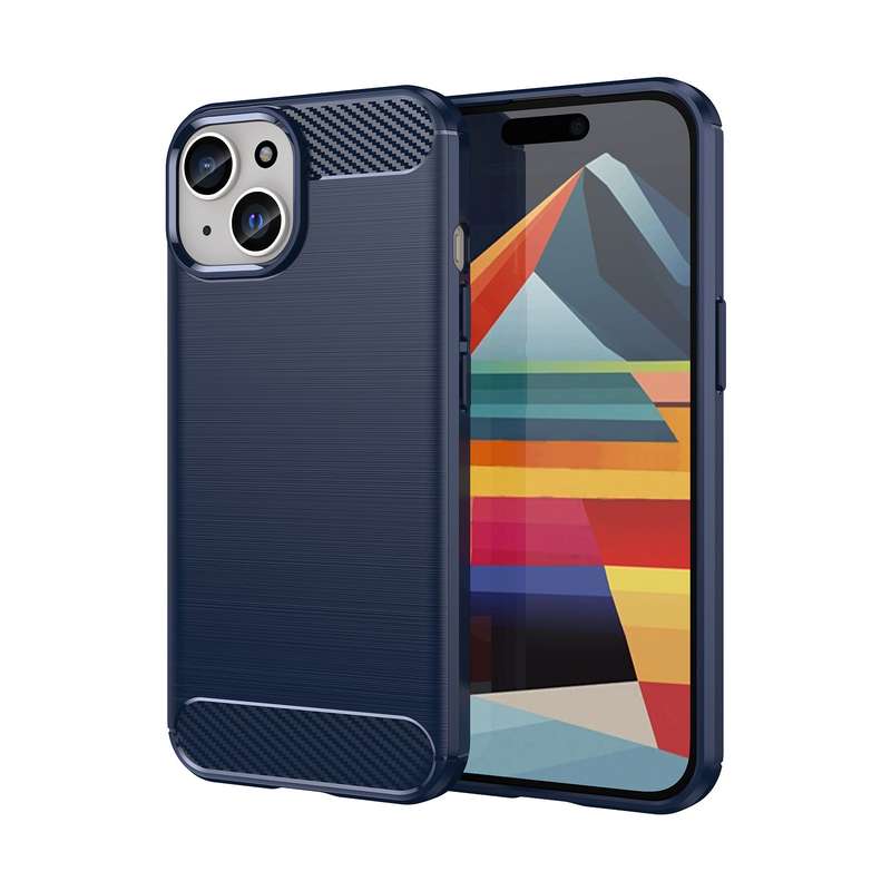 Carbon Fiber Design Cover for iPhone 15 Shockproof Case
