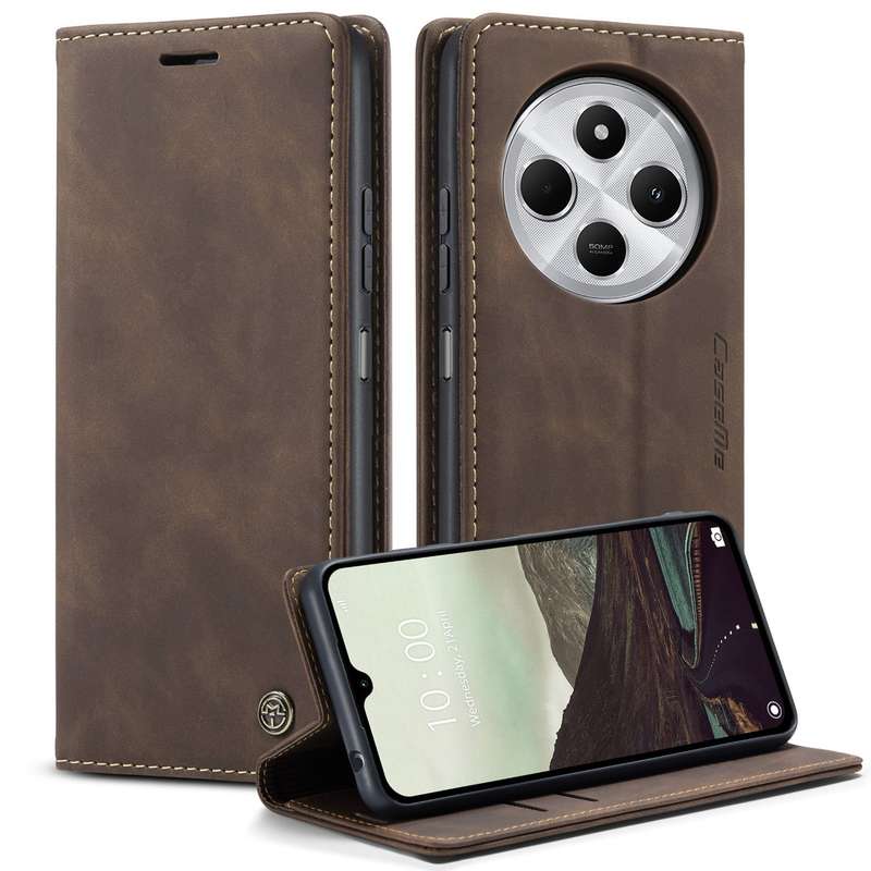 Retro Flip Leather Wallet Cover for Redmi 14C