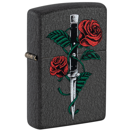 Zippo - Rose Dagger Tattoo Design