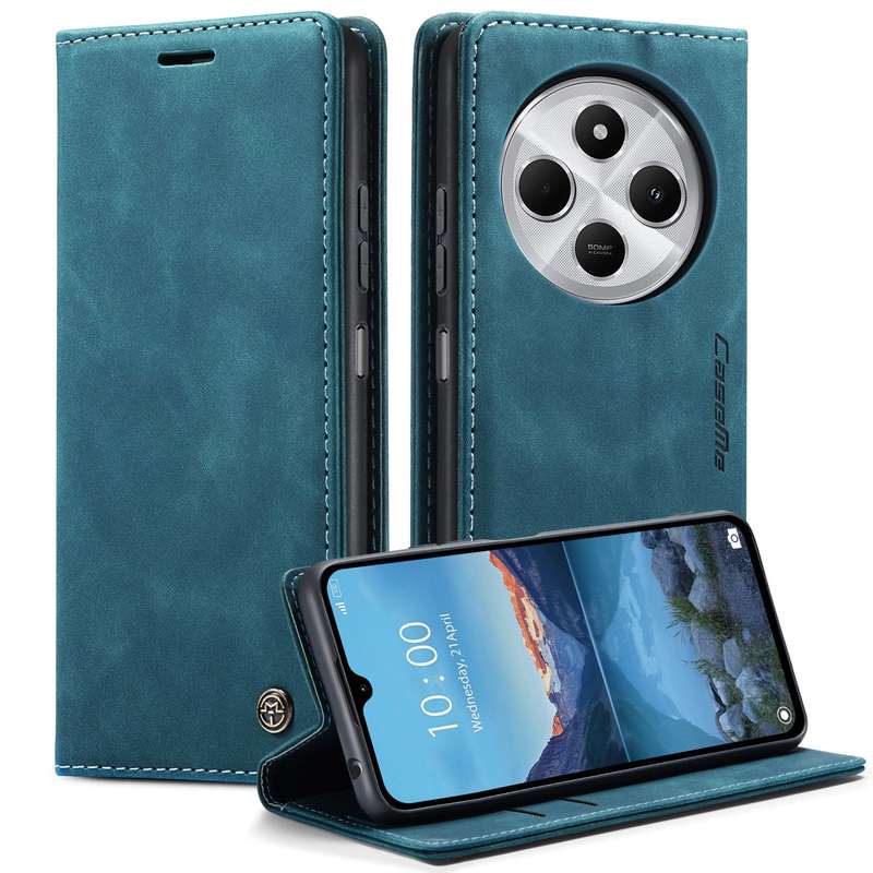 Retro Flip Leather Wallet Cover for Redmi 14C