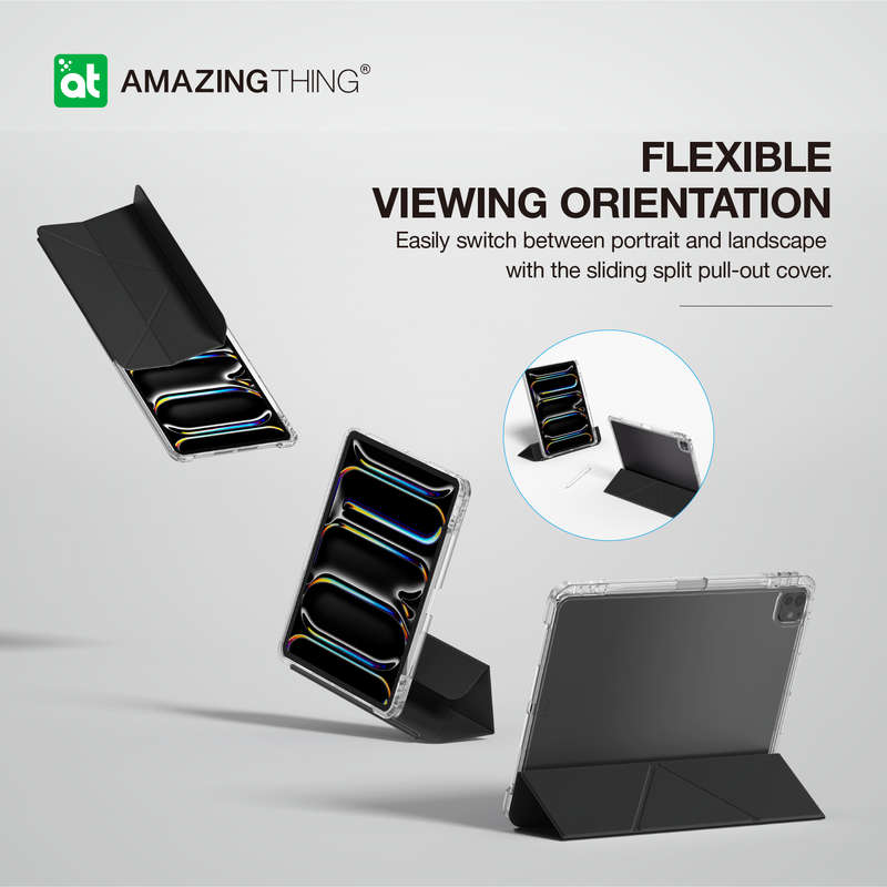AMAZINGTHING Minimal Plus Folio Case Compatible with iPad Pro 11" (M4) 2024 Cover