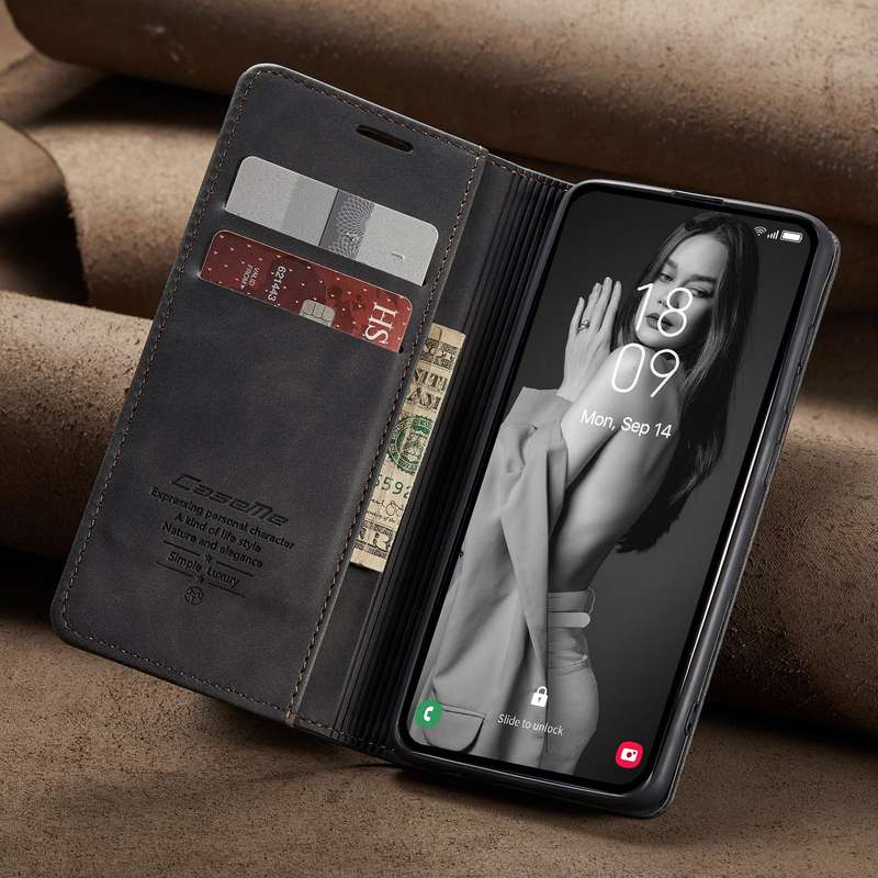 Retro Flip Leather Wallet Cover for Samsung Galaxy A55