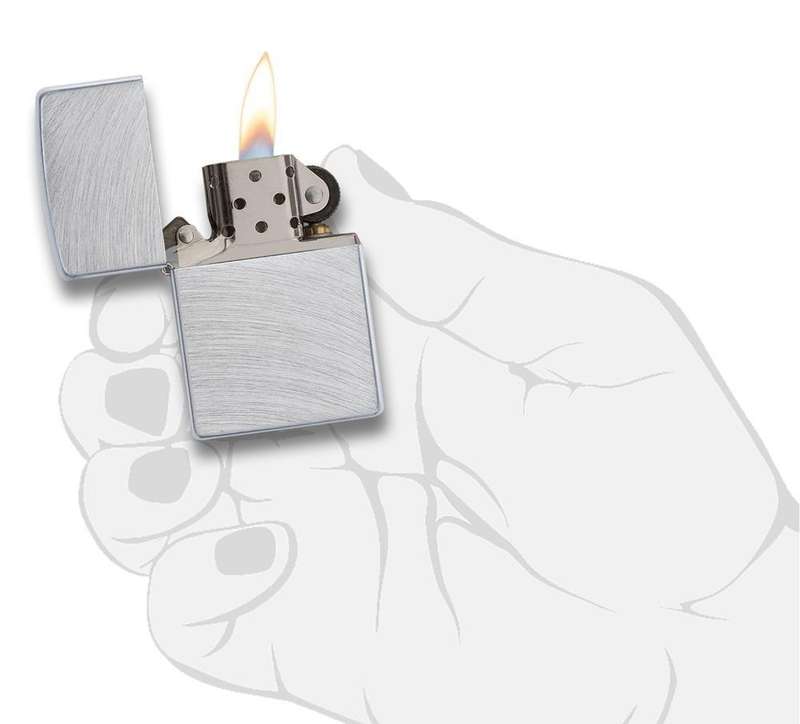 Zippo Lighter - Reg Chrome Arch Lighter