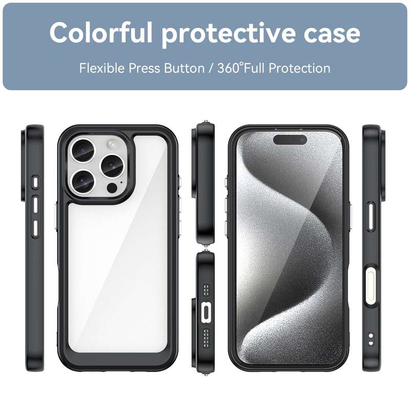 Candy Clear Case for iPhone 16 Pro / 16 Pro Max Shockproof Cover