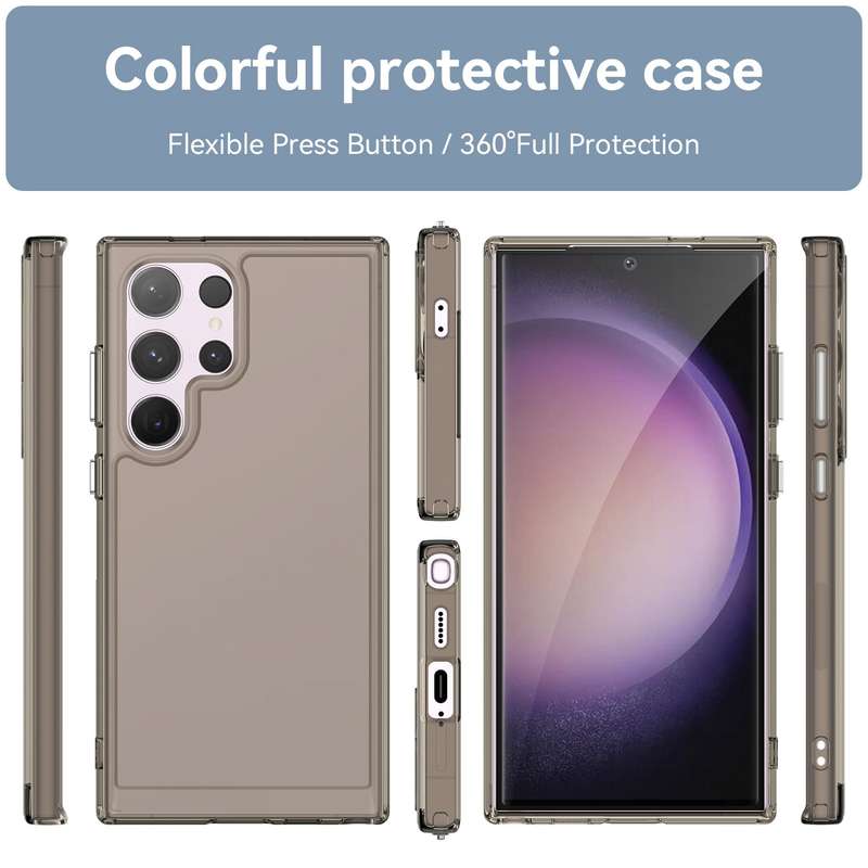 Clear Cover for Samsung Galaxy S24 Ultra - Shockproof Candy Series Cover