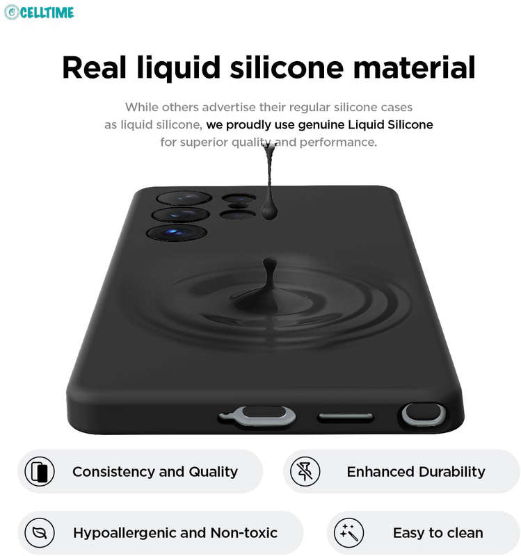 CellTime Galaxy S25/S25 Plus/S25 Ultra Liquid Silicone Case MagSafe Cover