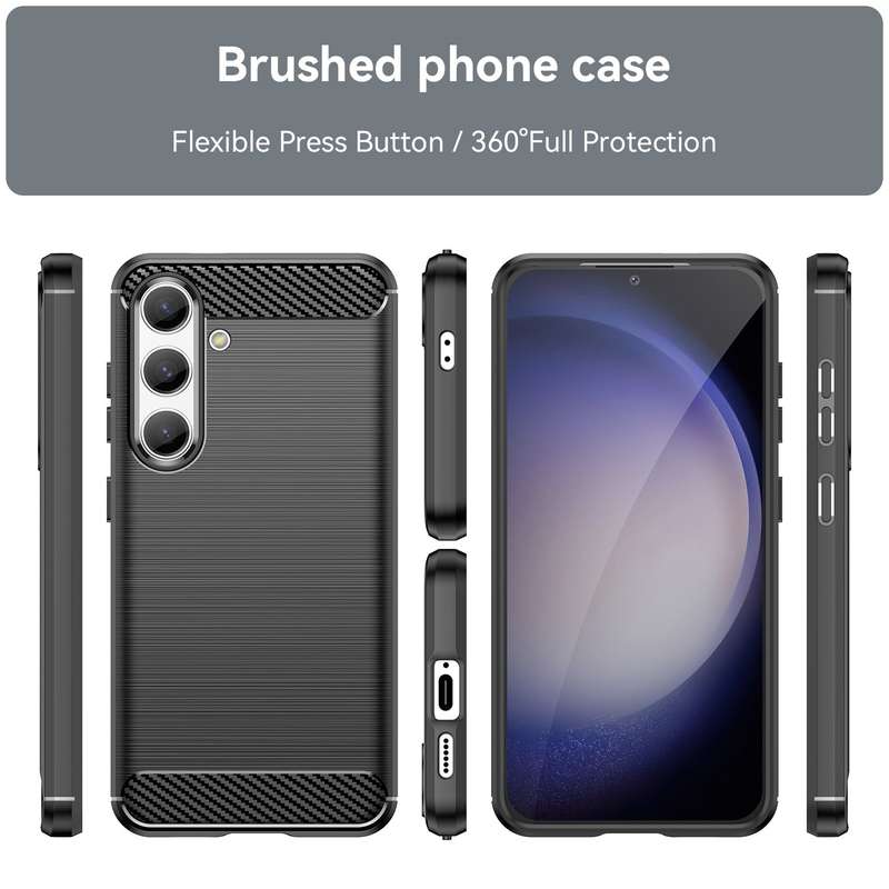 Carbon Fiber Design Case for Samsung Galaxy S24 Plus Case Shockproof Cover