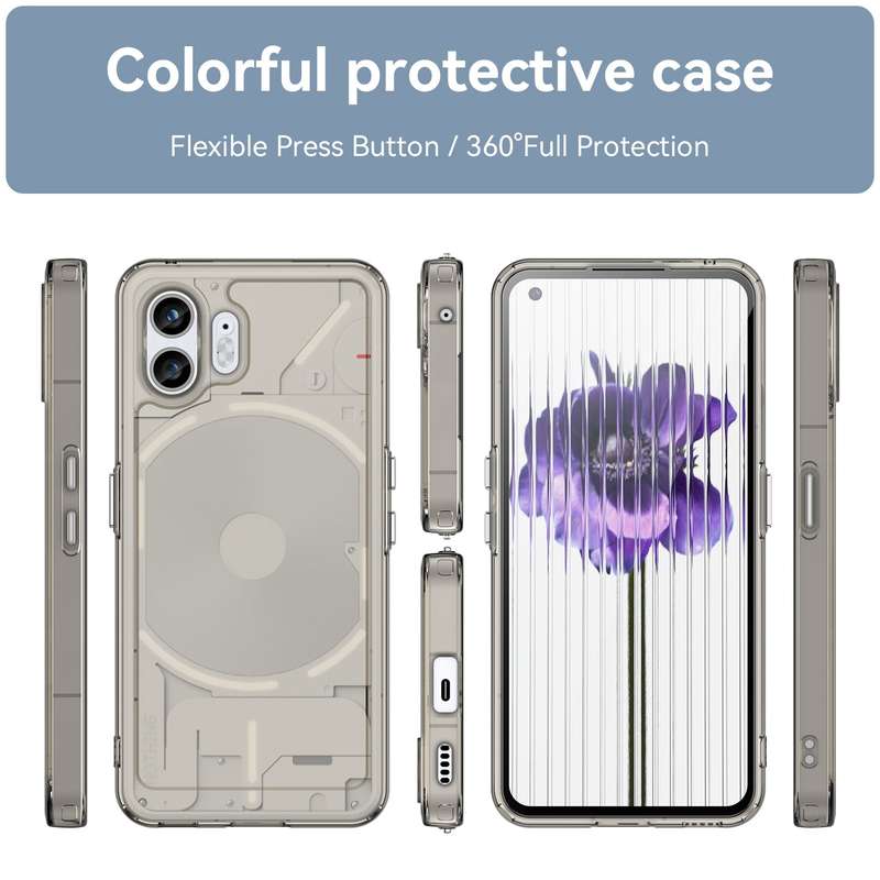 Nothing Phone 2 Clear Cover - Shockproof Candy Series