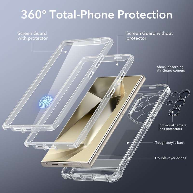 ESR Armor Kickstand Case For Galaxy S24 Ultra Shockproof Cover