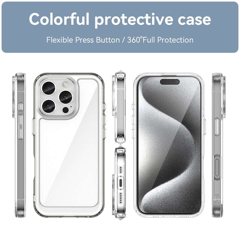 Candy Clear Case for iPhone 16 Pro / 16 Pro Max Shockproof Cover