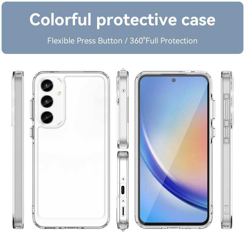 Clear Cover for Samsung Galaxy A35 - Shockproof Candy Series Cover