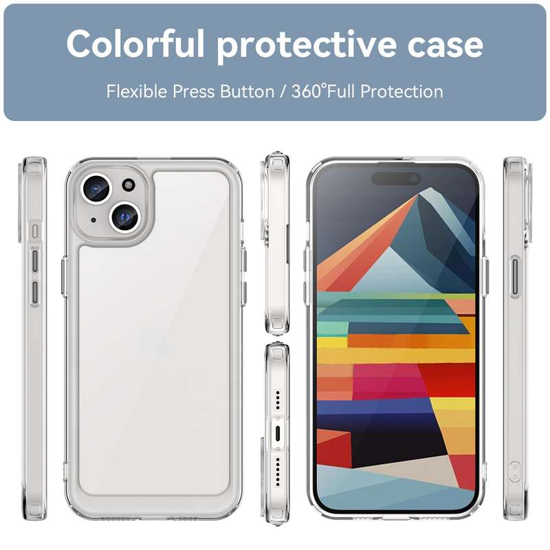 Candy Clear Cover for iPhone 15 Plus Shockproof Case