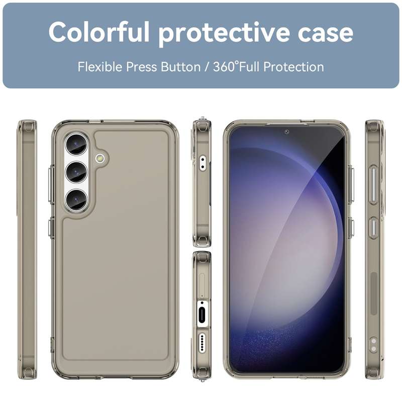 Clear Cover for Samsung Galaxy S24 - Shockproof Candy Series Cover