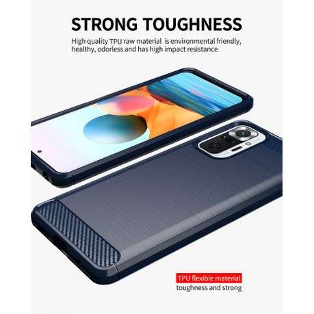 CellTime Shockproof Carbon Fiber Design Cover for Xiaomi Redmi Note 10 Pro