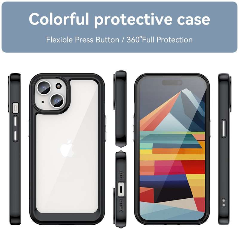 Candy Clear Cover for iPhone 15 Shockproof Case