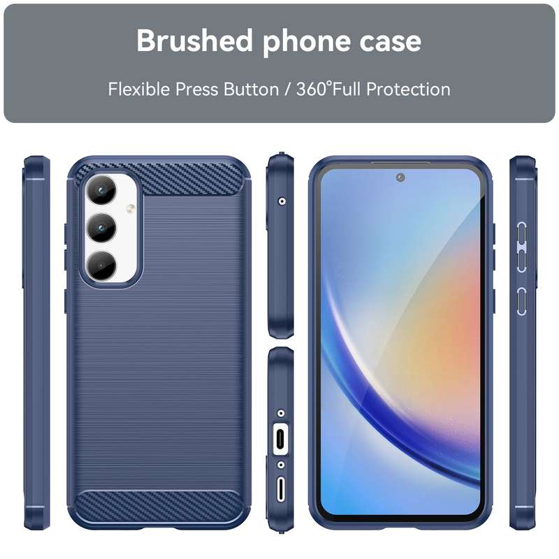 Carbon Fiber Design Case for Samsung Galaxy A35 Shockproof Cover