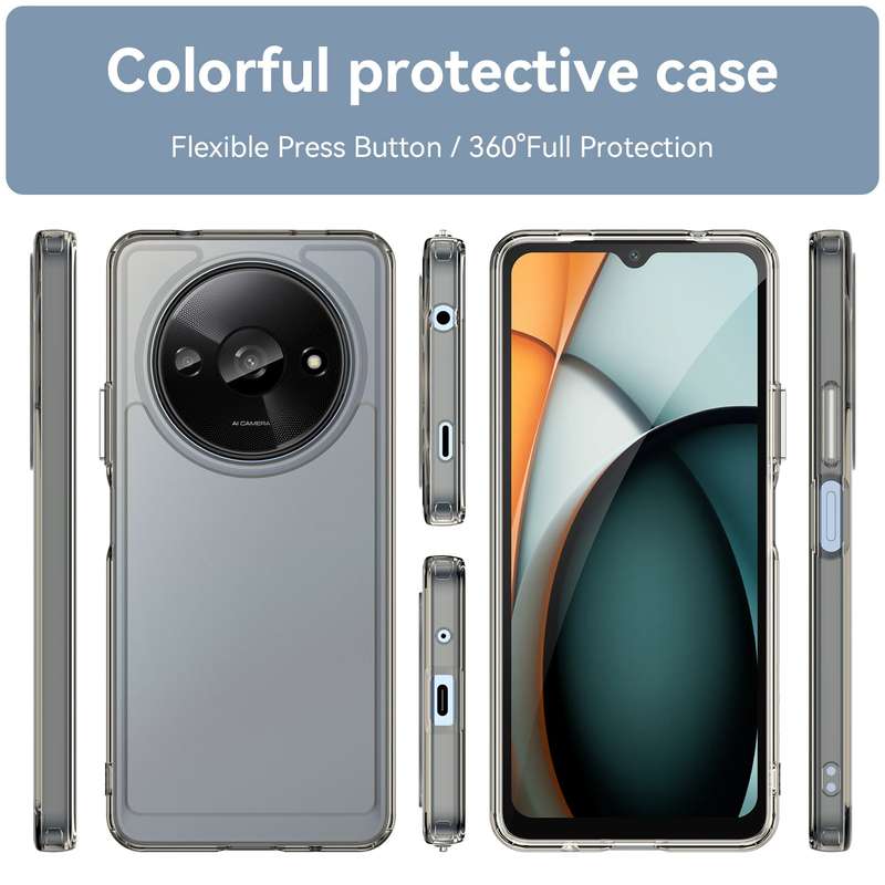 Redmi A3 Clear Case - Shockproof Candy Series Cover