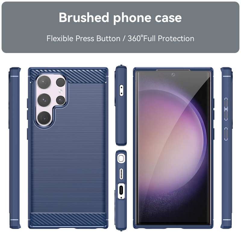 Carbon Fiber Design Case for Samsung Galaxy S24 Ultra Shockproof Cover