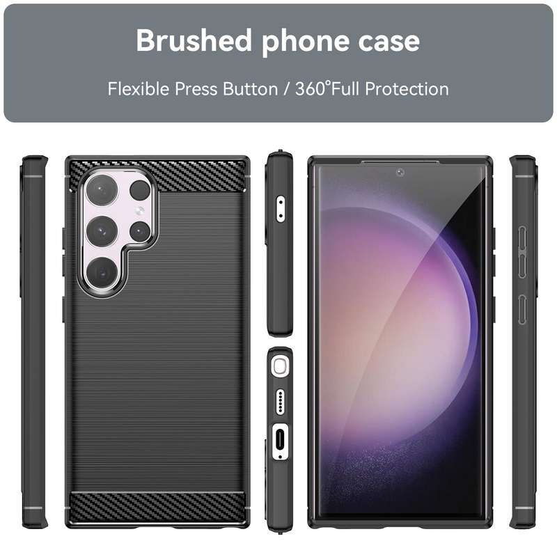 Carbon Fiber Design Case for Samsung Galaxy S24 Ultra Shockproof Cover