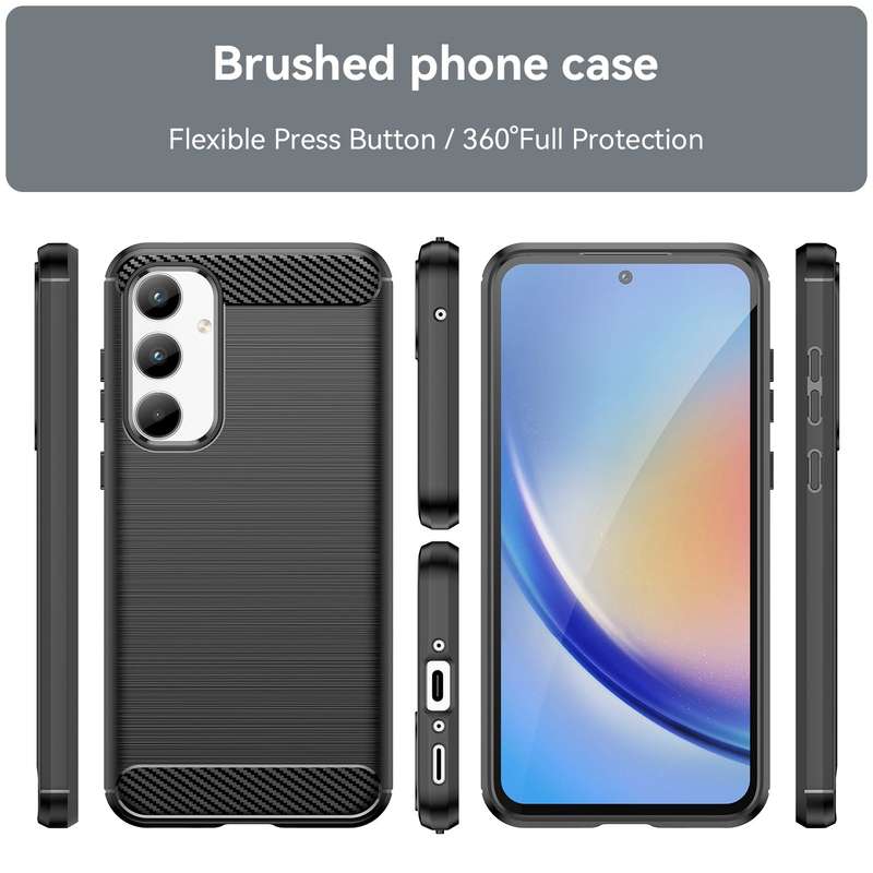 Carbon Fiber Design Case for Samsung Galaxy A35 Shockproof Cover