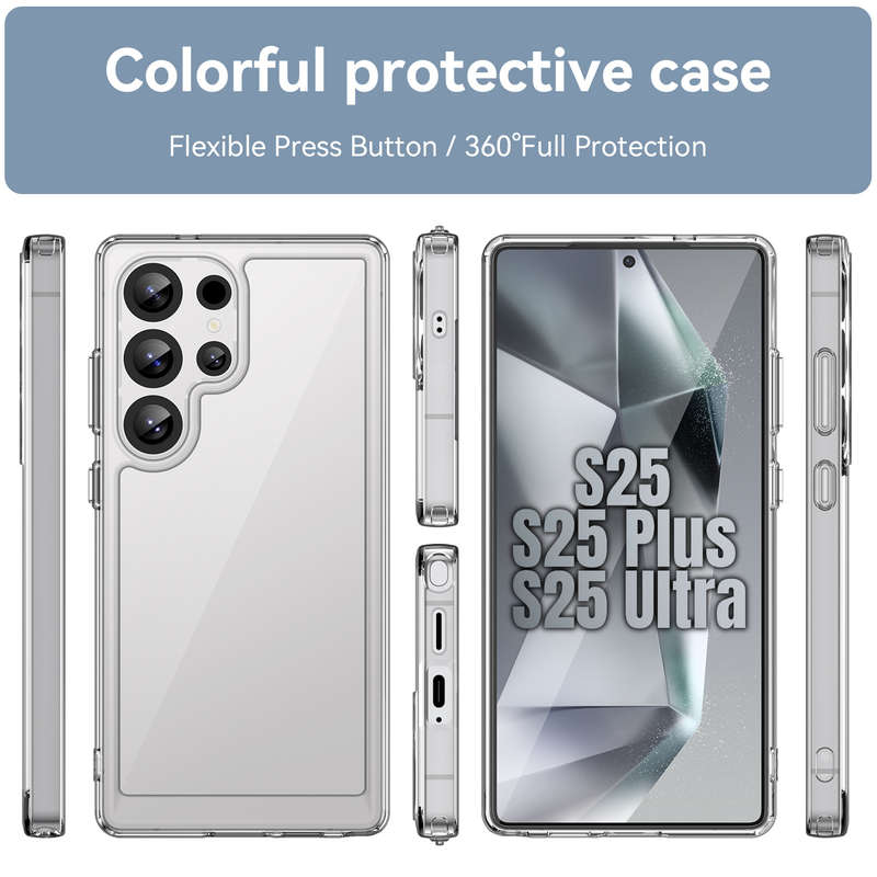 Candy Clear Case for Galaxy S25/S25+/S25 Ultra Shockproof Cover