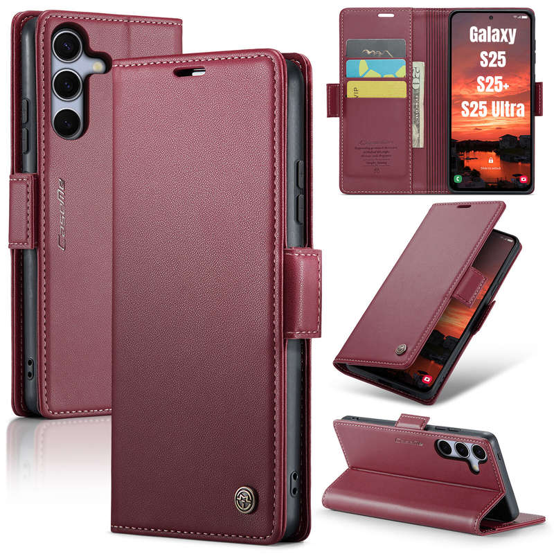 Retro Flip Leather Wallet Cover for Samsung Galaxy S25/S25 Plus/S25 Ultra