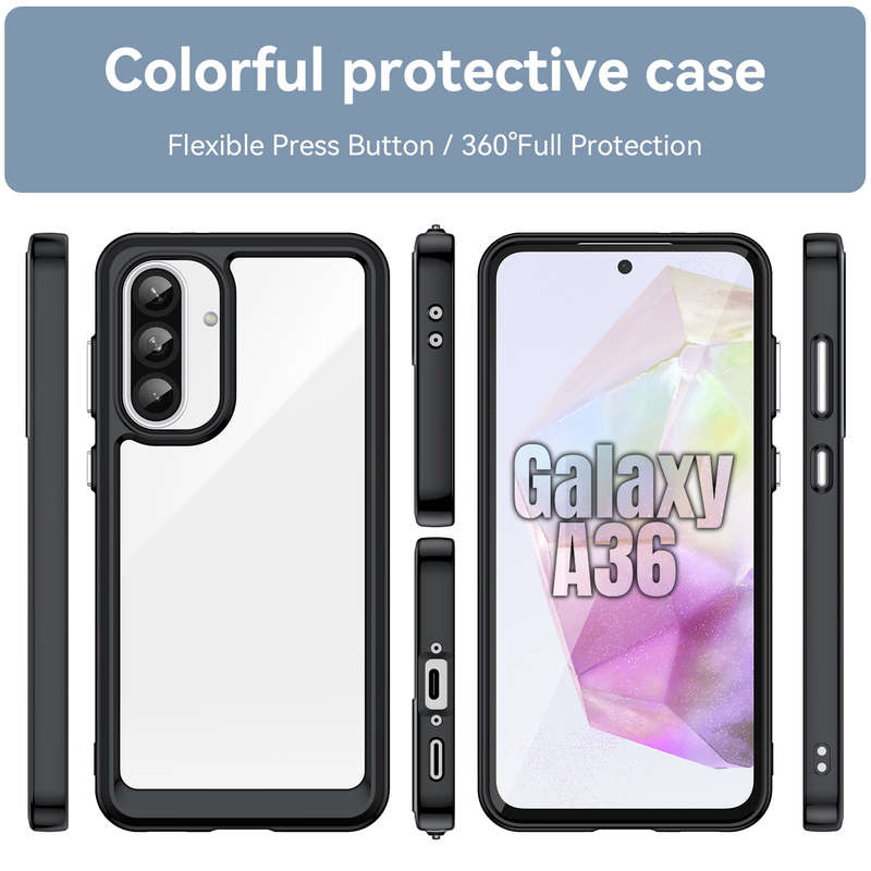 Candy Clear Case for Galaxy A36 Shockproof Cover