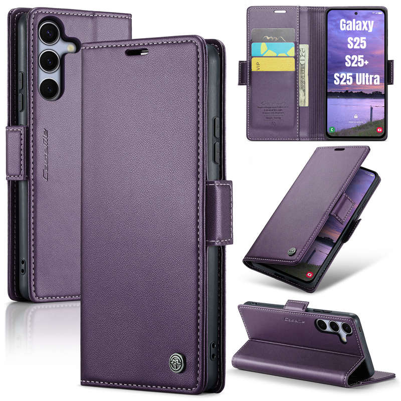 Retro Flip Leather Wallet Cover for Samsung Galaxy S25/S25 Plus/S25 Ultra