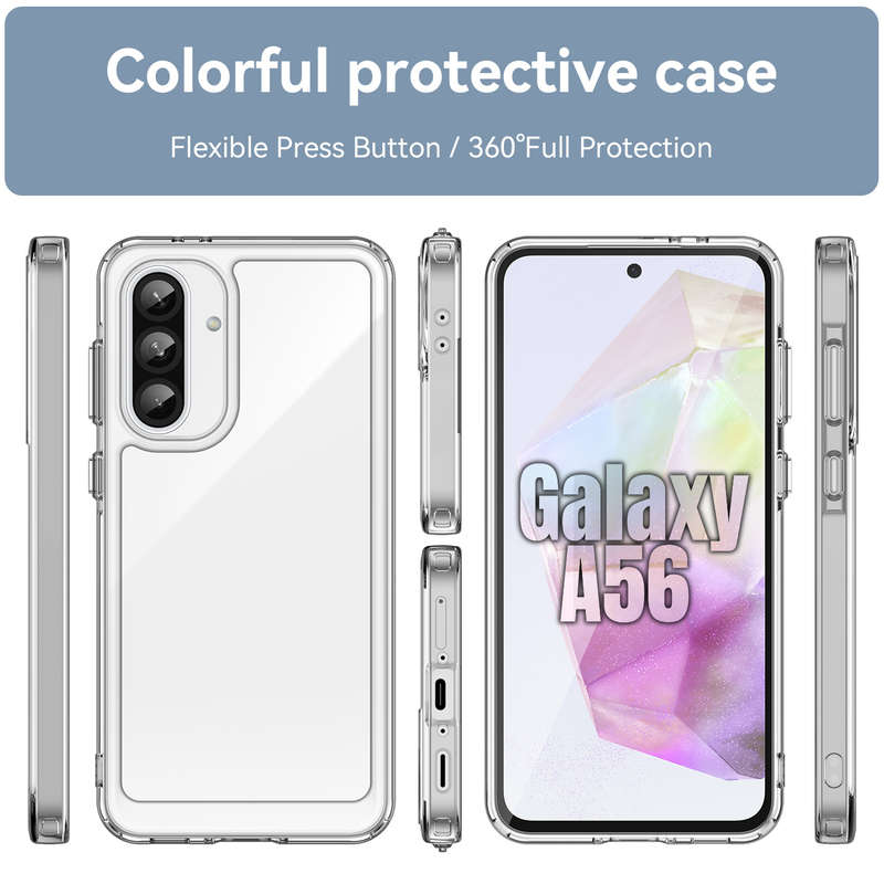 Candy Clear Case for Galaxy A56 Shockproof Cover